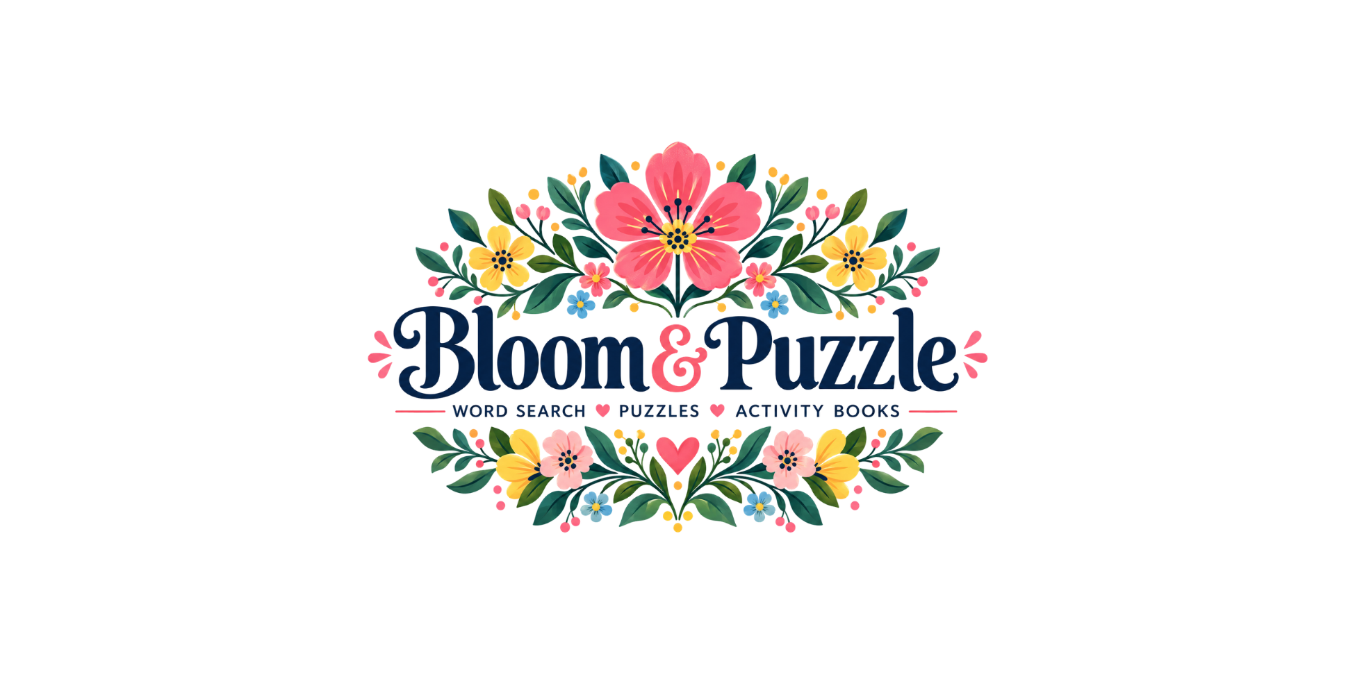 Bloom & Puzzle floral logo