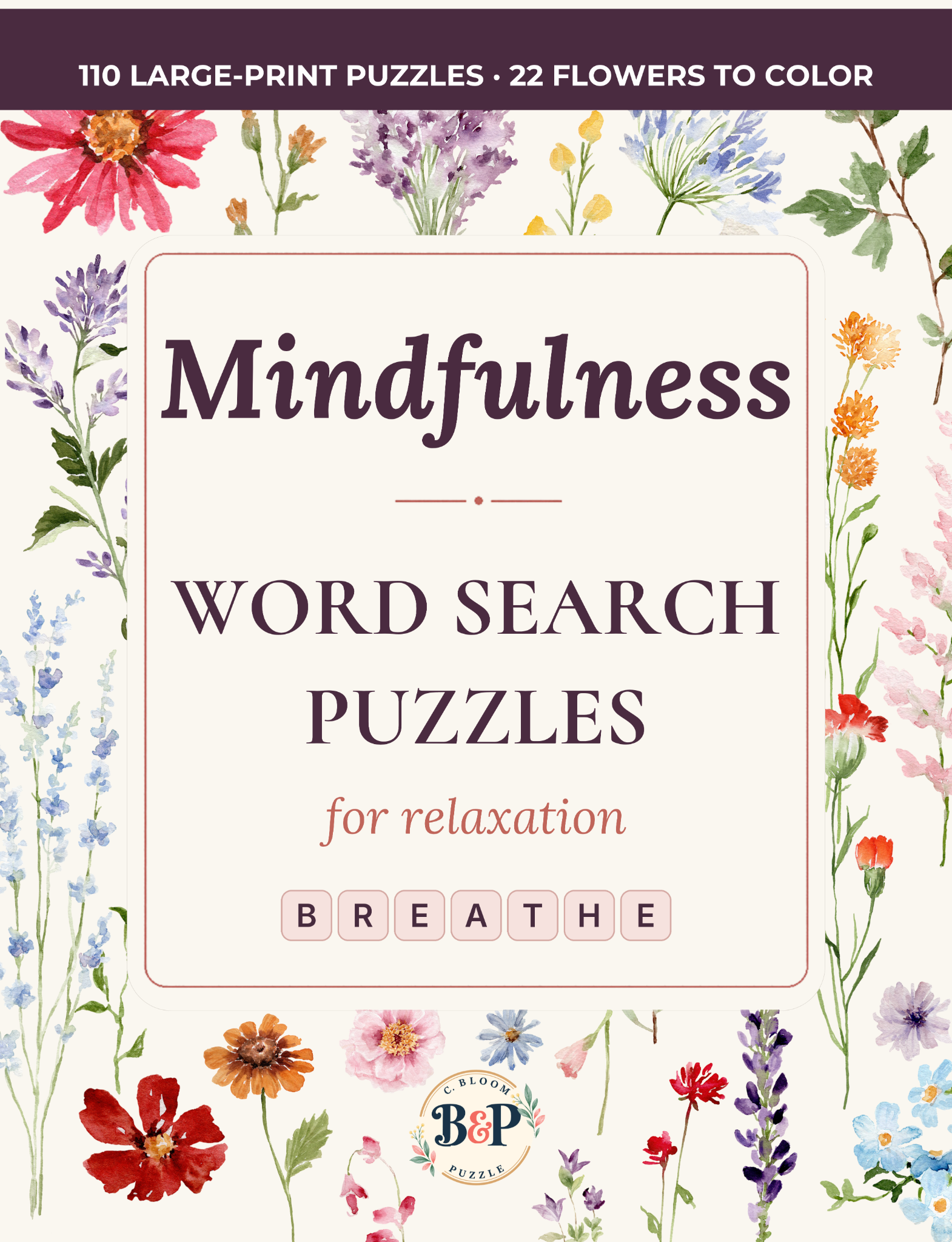 Mindfulness · Word Search Puzzles cover